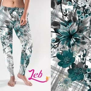 Teal Vine Plaid Joggers